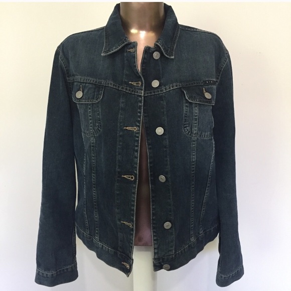 Sisley Jackets & Blazers - SISLEY Blue Jean Denim Jacket Collar Button Coat